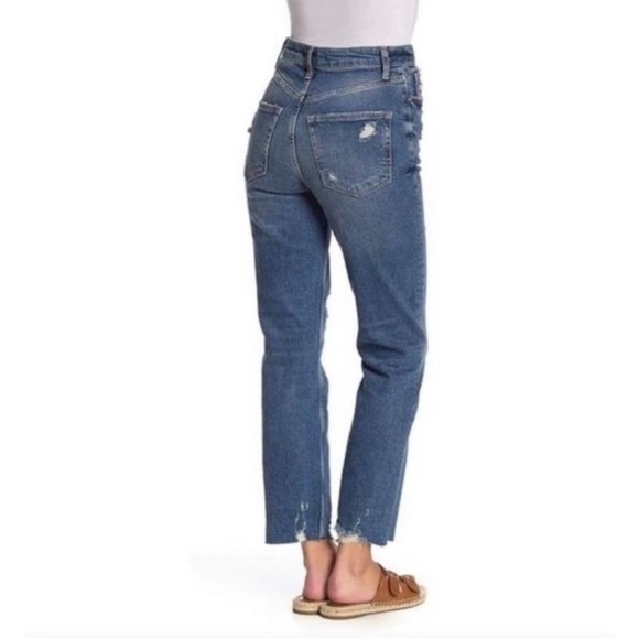 Free People We The Free High Rise Distressed Ripped Slim Jeans Sz28 - Picture 2 of 16